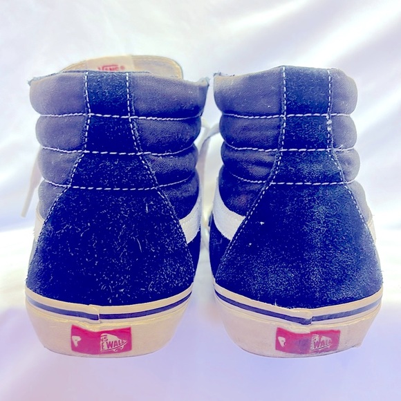 Pre-Owned  Gently Worn Vans Skateboard Hi Shoe Black Men Size 10 - Picture 6 of 9